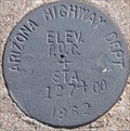 Image for Arizona Highway Department Right-of-Way Marker POC+STA 127+00