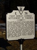 Image for First Roman Catholic Settlement In Virginia
