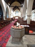 Image for The Parish Church - Stone Font - Llantrisant, Rhondda Cynon Taff, Wales.