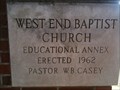 Image for 1962 - West End Baptist Church Educational Annex, Paducah Kentucky