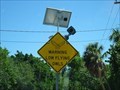 Image for Owl Warning Sign, Sanibel Island, Florida, USA