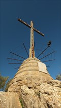 Image for Cross above Santuari de Lluc, Escorca, Mallorca, Spain