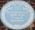 Image for William Hazlitt - Frith Street, London, UK