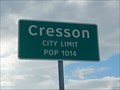 Image for Cresson, TX - Population 1014