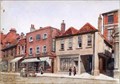 Image for “Market Place St Albans (about 1890)” by EA Phipson – Market Place, St Albans, Herts, UK