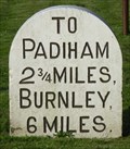 Image for Milestone - Burnley Road near Clayton le Moors, Lancashire, UK.