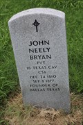 Image for FOUNDER -- of Dallas TX, John Neely Bryan, Austin State Hospital Cemetery, Austin TX