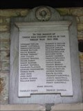 Image for WWI Roll of Honour, St Kenelm, Upton Snodsbury, Worcestershire, England