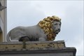 Image for A White Lion on the hotel portico, The White Lion Hotel, Upton-upon-Severn, Worcestershire.