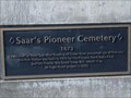 Image for Saar's Pioneer Cemetery Marker