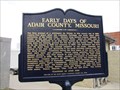 Image for Early Days of Adair County, Missouri - Kirksville, Missouri