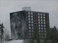 Image for Largest wolf mural in north america