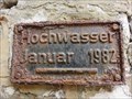 Image for High level mark on Alte Mainbrucke - Kitzingen, Germany