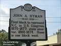 Image for FIRST - Black to Represent N.C. in U.S. Congress - John A. Hyman - Warrenton NC