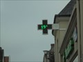 Image for Panneau de date et de température sur la pharmacie de St Martin le Beau, Centre, France