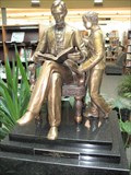 Image for Lincoln and Son sculpture - Oak Brook (IL) Public Library