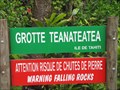 Image for La Grotte Teanateatea-Paea-Tahiti;Polynésie