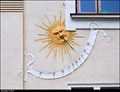 Image for Sundial on Municipal Office building / Slunecní hodiny na budove obecního úradu - Horní Maršov (North-East Bohemia)