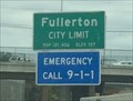 Image for Fullerton, CA ~ Population 121,456