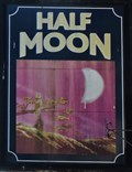 Image for The Half Moon - Pub Sign - Llanelli, Carmarthenshire, Wales.