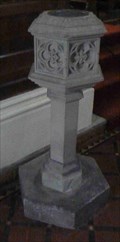Image for Stone font, St Andrew's Church, Ombersley, Worcestershire, England