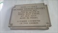 Image for Richard Thomas Creasey memorial plaque - St Peter's church - Henley, Suffolk