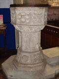 Image for Baptismal Font - St Michael's Church - Walford, Herefordshire, UK.