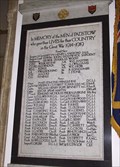 Image for WW1 Memorial, Padstow Church, Cornwall UK