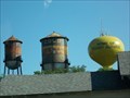Image for Hot, Cold, and "Home of Woody Guthrie" Water Towers - Okemah, OK