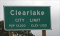 Image for Clearlake, CA - Pop: 13300