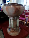 Image for Marble Font - St Davids Church - Merthyr Tydfil, Wales, Great Britain.