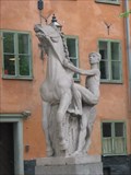 Image for Boy mounting a horse - Stockholm, Sweden