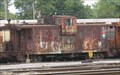 Image for Red (rusty) PAL Caboose - TRRA Gateway Rail Services Storage Yard, Madison, IL