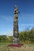 Image for Timber Pole Carving, Waikawa, New Zealand