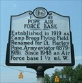Image for Pope Air Force Base, Marker I-82