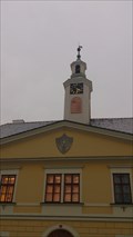 Image for Clock on the Louny Municipal Library, Czech Republic