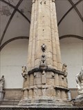 Image for Columna con multiples cabezas de león - Logia de Lanzi - Florencia, Italia