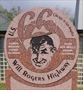Image for Historic route 66 - Will Rogers Highway Marker - Clinton, Oklahoma. USA.