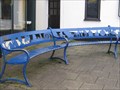Image for Narberth blue circular seat  - Pembrokeshire