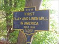 Image for Site of First Flax and Linen Mill In America