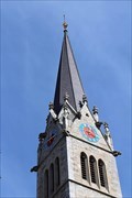Image for Clock on Cathedral of St. Florin - Vaduz, Liechtenstein