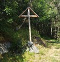 Image for Wooden Cross at a Rural Road North of Town - Mund, VS, Switzerland