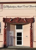 Image for Maori Carved Doorway. Opotiki. New Zealand.