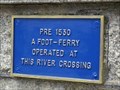 Image for Foot Ferry Plaque - West Street, Okehampton, Devon, UK