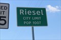 Image for Riesel, TX - Population 1007