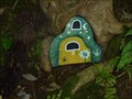 Image for Yellow Fairy Door with Green Frame - Portpatrick, Scotland, UK