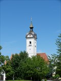 Image for Glockenturm der katholischen Pfarrkirche St. Emmeram - Vogtareuth, Lk Rosenheim, Bayern, D