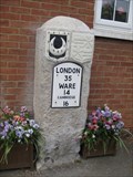 Image for B1368 Milestone - High Street, Barkway, Hertfordshire, UK
