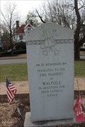 Image for Fire Memorial, Walpole Town Green - Walpole, MA