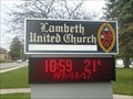 Image for Lambeth United Church sign - lambeth, Ontario